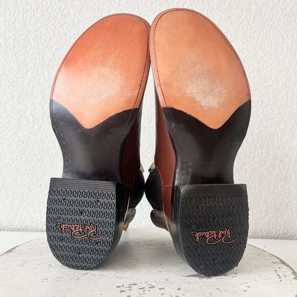 Rod Patrick Womens Jodphur Boots 7D Brown Leather Western short Ankle Slip On - Picture 11 of 14